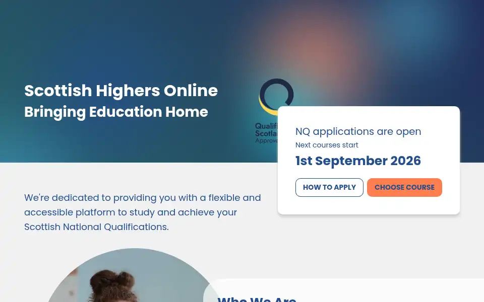 Screenshot of scottishhighersonline.co.uk