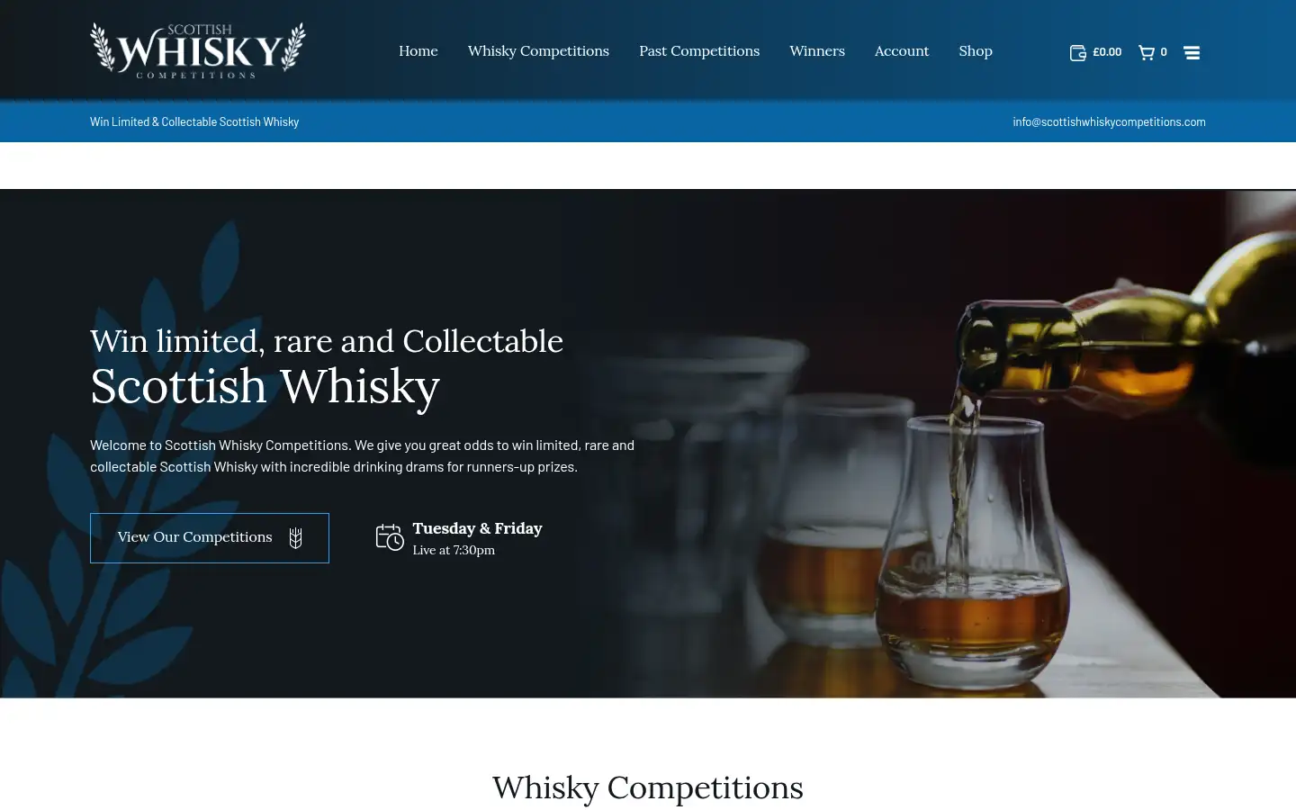 Screenshot of scottishwhiskycompetitions.com