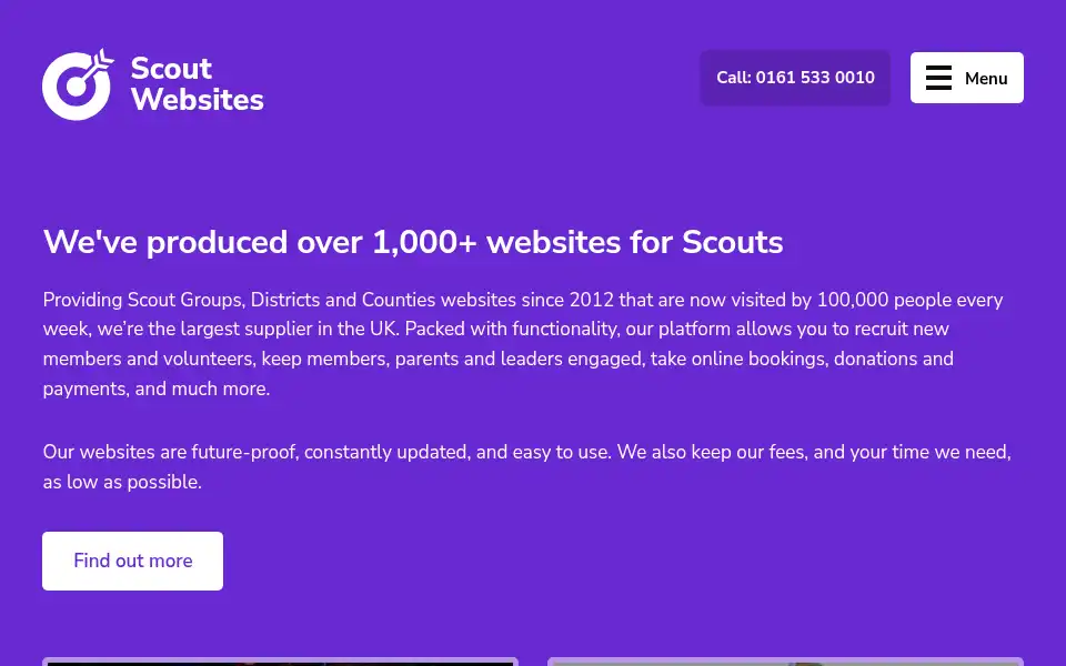 Screenshot of scout-websites.com