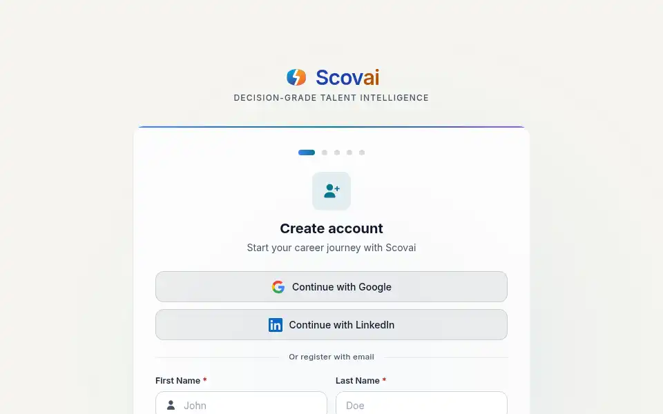 Screenshot of scovai.com