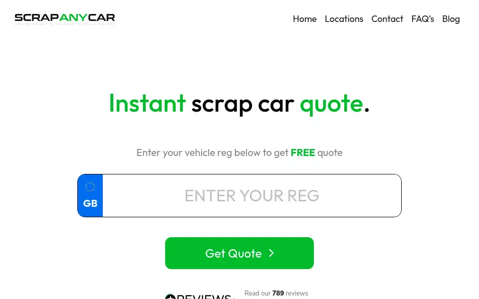 Screenshot of scrapanycar.co.uk