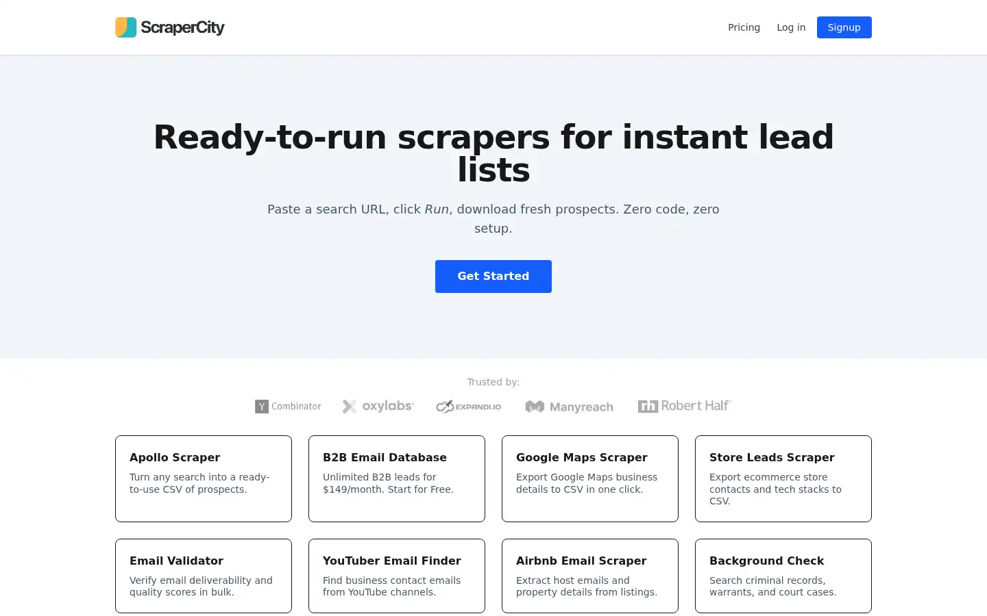 Screenshot of scrapercity.com