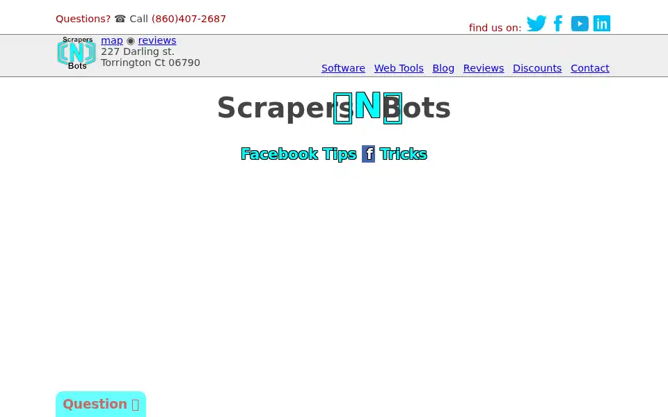 Screenshot of scrapersnbots.com