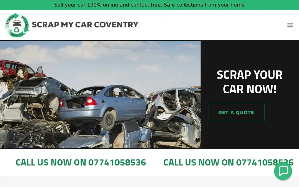 Screenshot of scrapmycarcoventry.co.uk