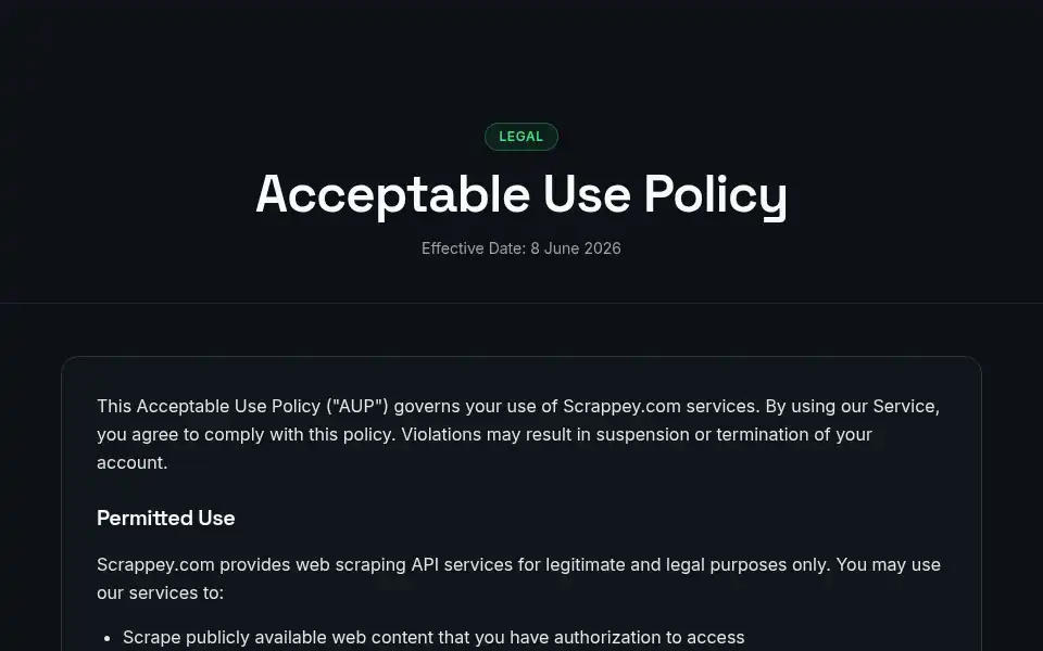 Screenshot of scrappey.com
