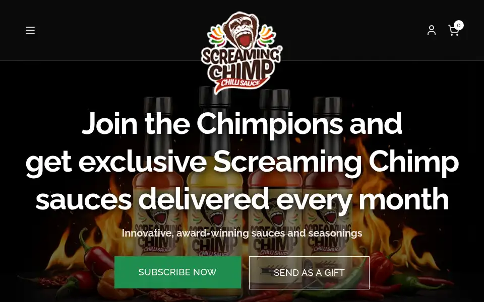 Screenshot of screamingchimp.com