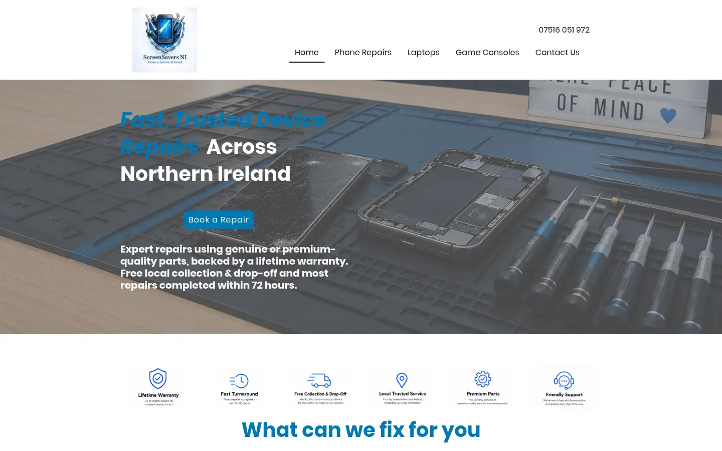 Screenshot of screensaversni.co.uk
