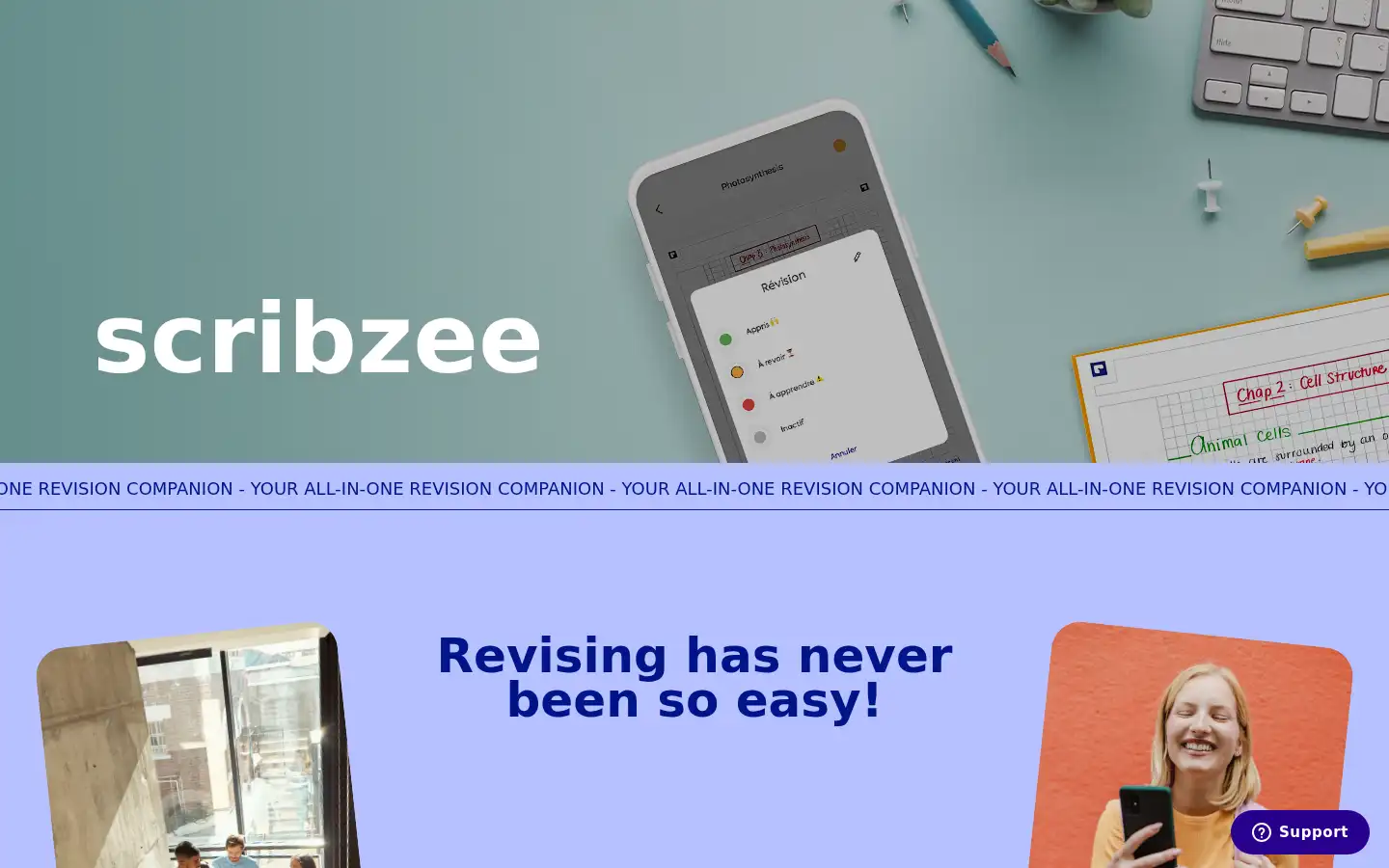 Screenshot of scribzee.com