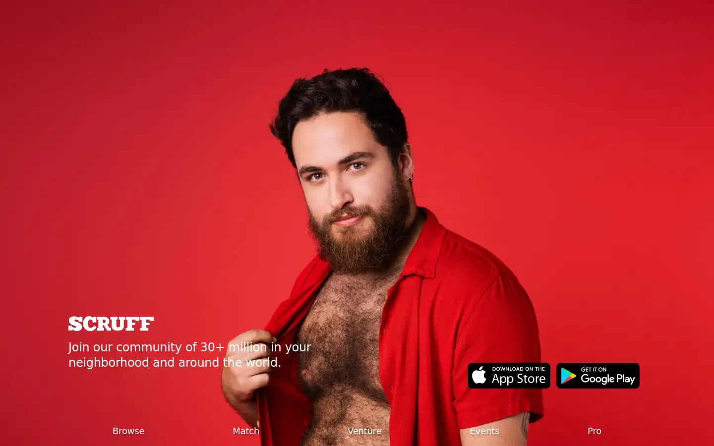 Screenshot of scruff.com