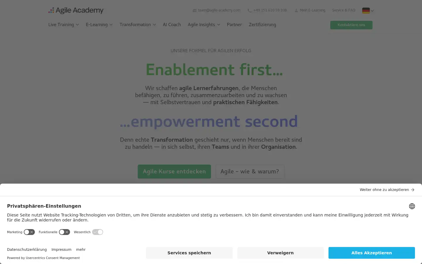 Screenshot of scrum-academy.de
