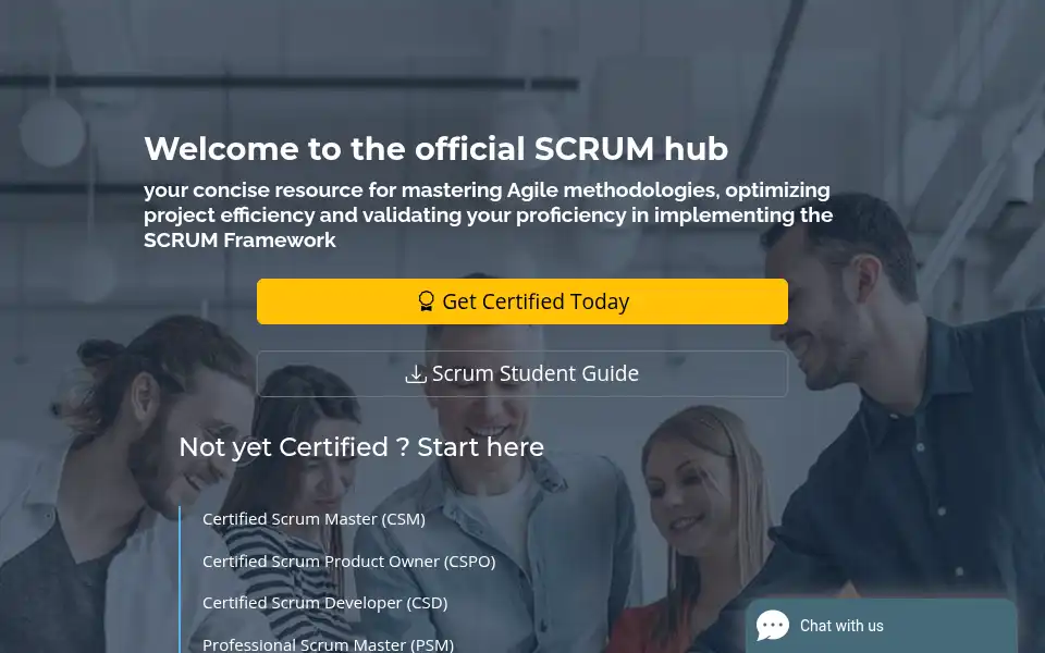 Screenshot of scrum-framework.com