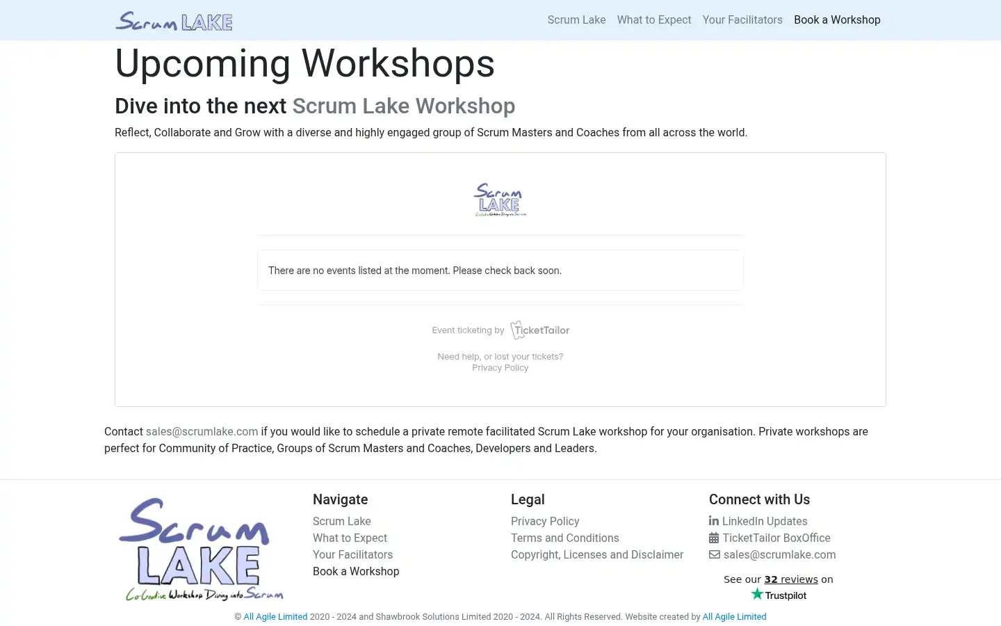 Screenshot of scrumlake.com