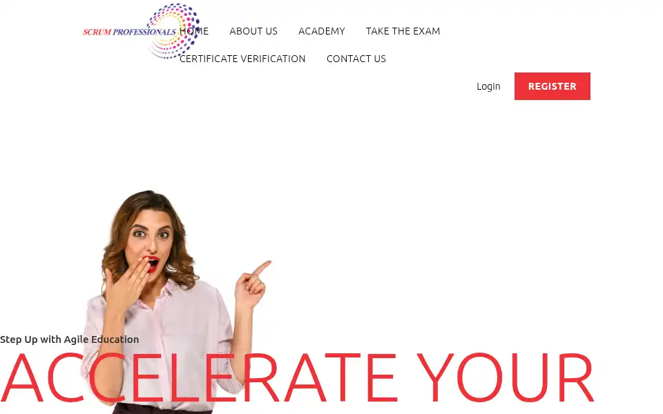 Screenshot of scrumprofessionals.org