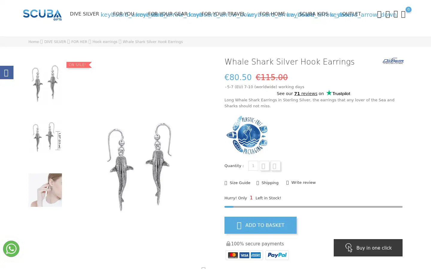 Screenshot of scuba-gifts.com