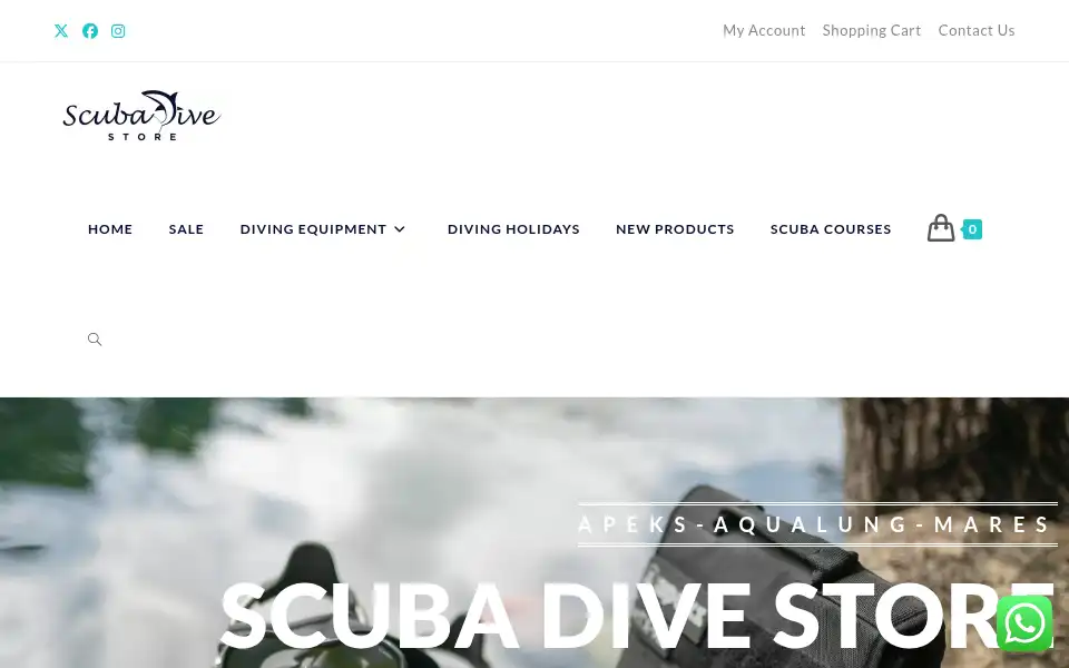 Screenshot of scubadivestore.co.uk