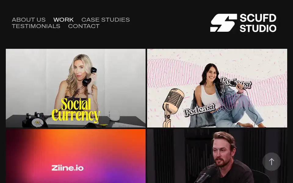 Screenshot of scufdstudio.com