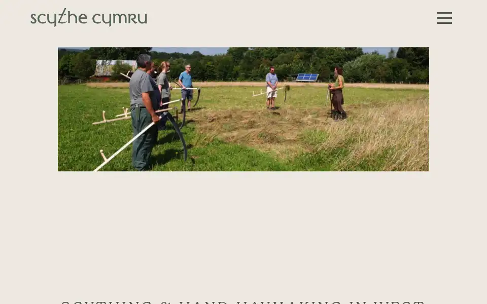 Screenshot of scythecymru.co.uk