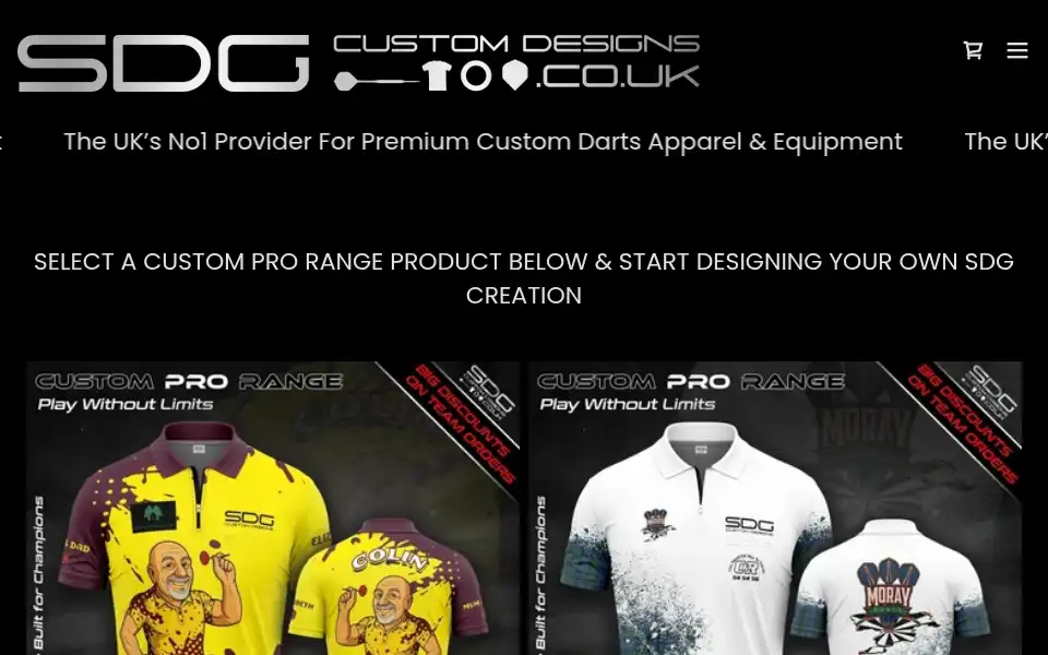 Screenshot of sdgcustomdesigns.co.uk