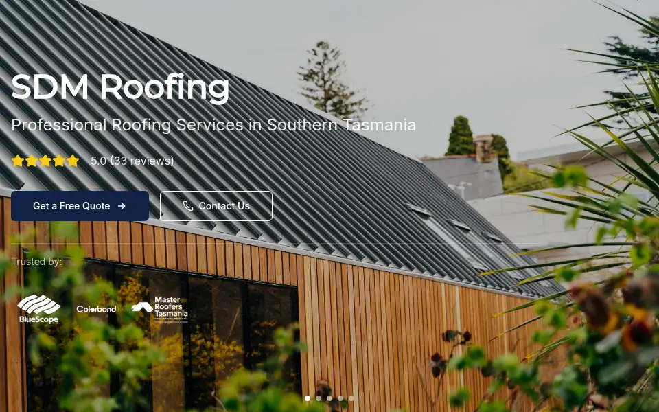 Screenshot of sdmroofing.com