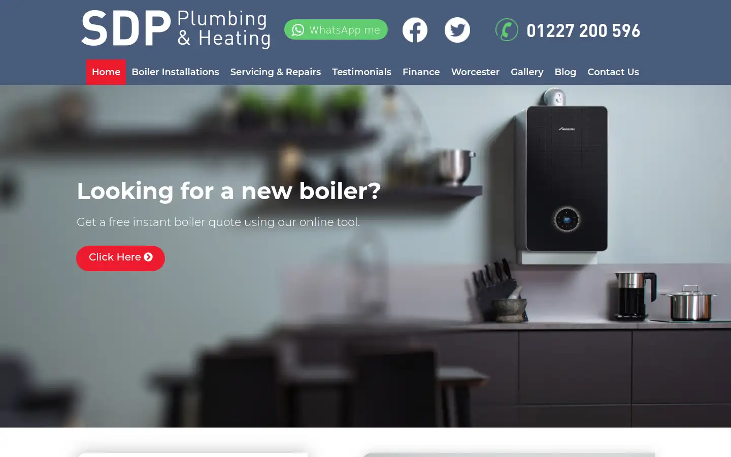 Screenshot of sdp-heating.co.uk