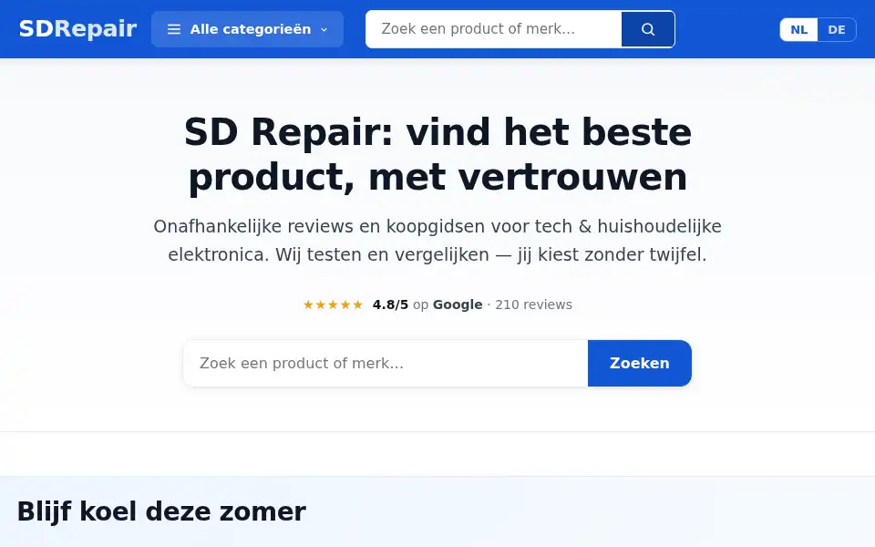 Screenshot of sdrepair.nl