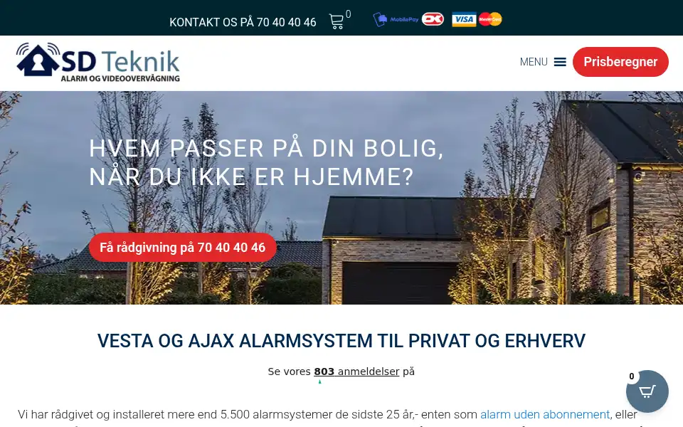 Screenshot of sdteknik.dk