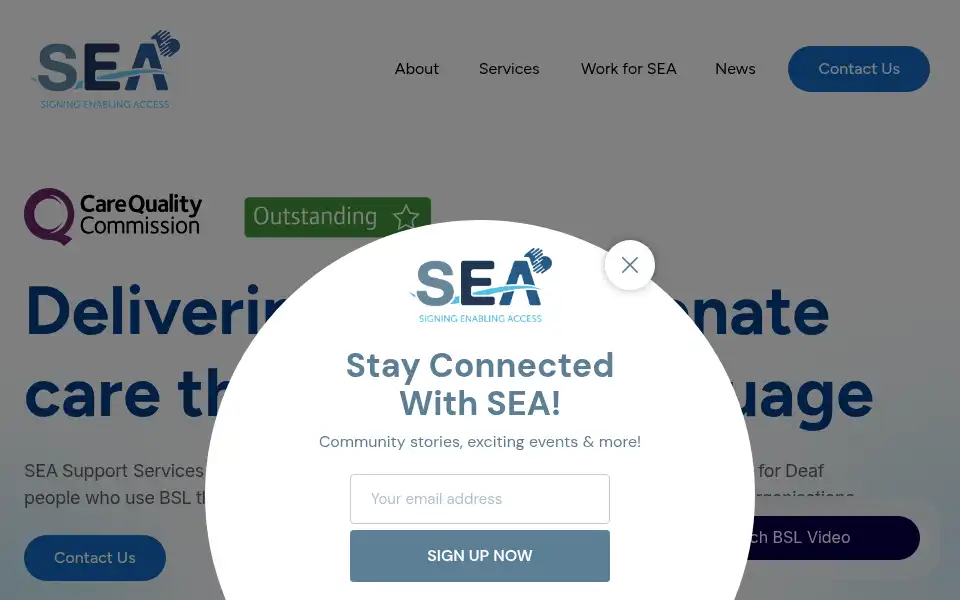 Screenshot of sea-supportservices.co.uk