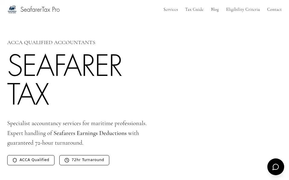 Screenshot of seafarerstaxreturns.com