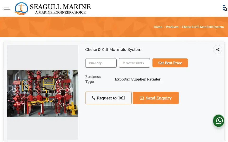 Screenshot of seagullmarine.in