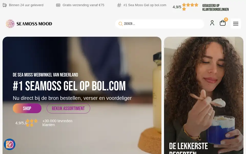 Screenshot of seamossmood.nl