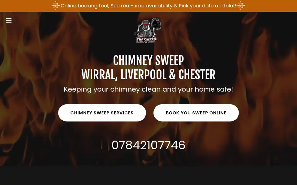 Screenshot of seanthesweepwirral.co.uk
