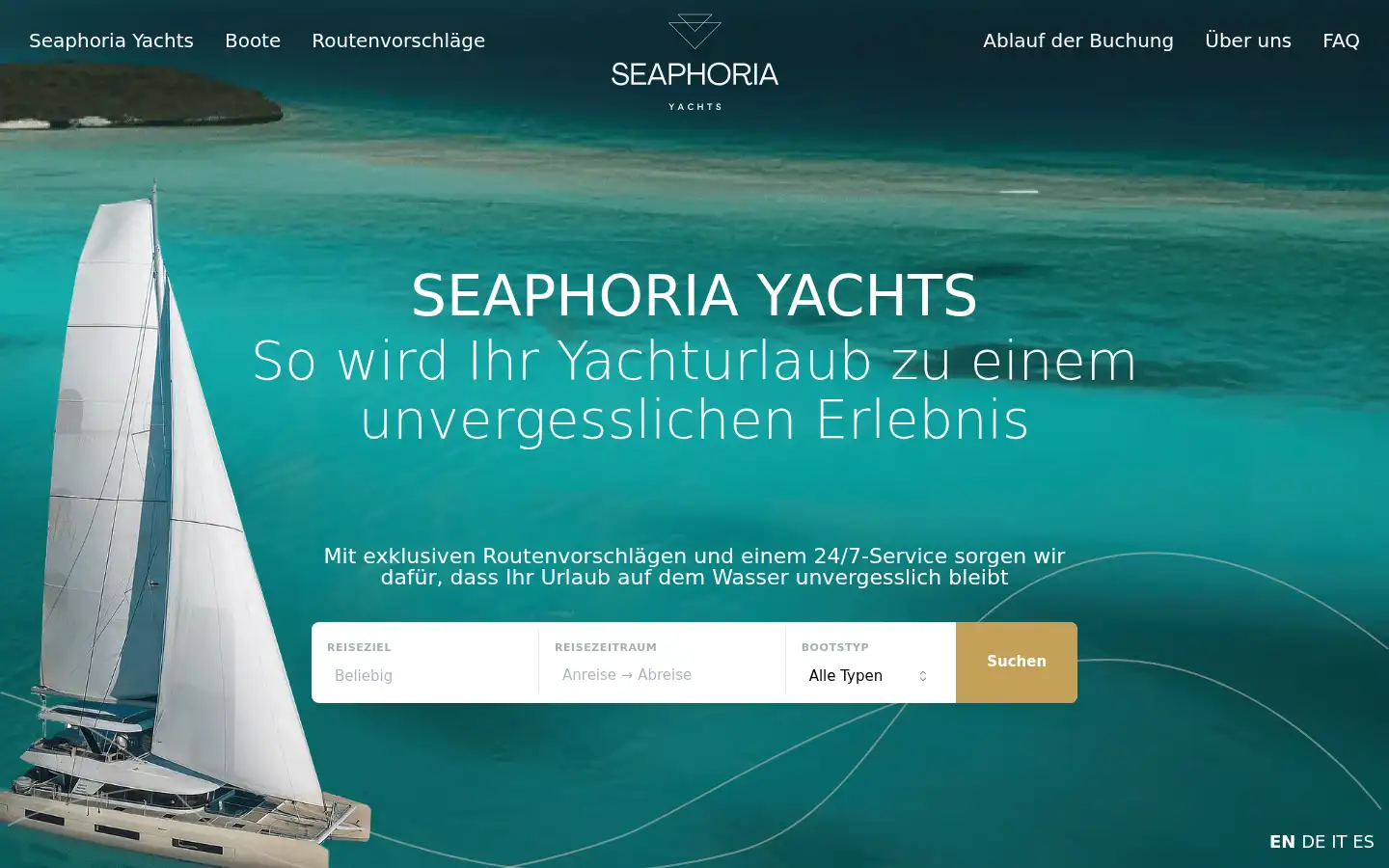 Screenshot of seaphoria-yachts.com