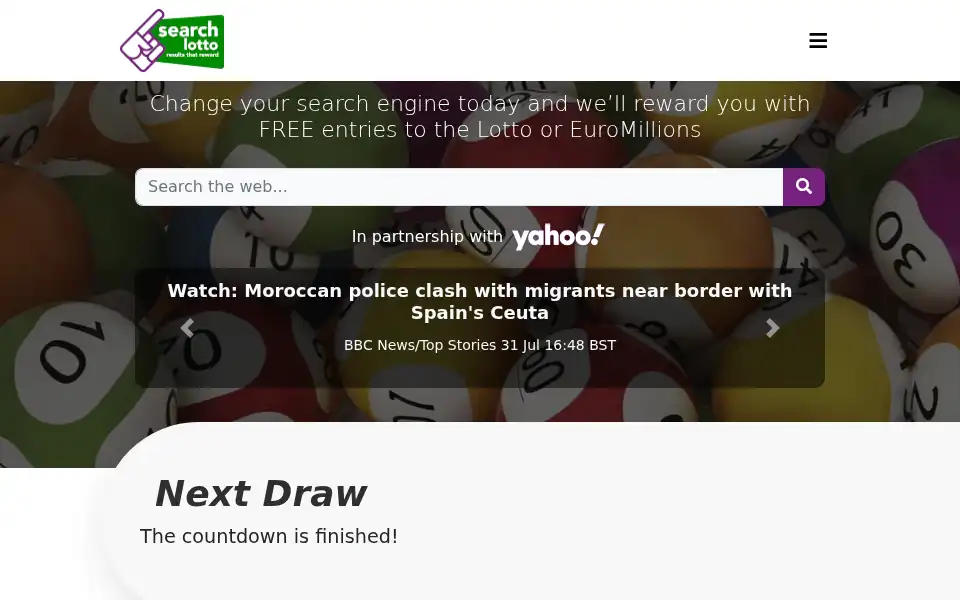 Screenshot of searchlotto.co.uk