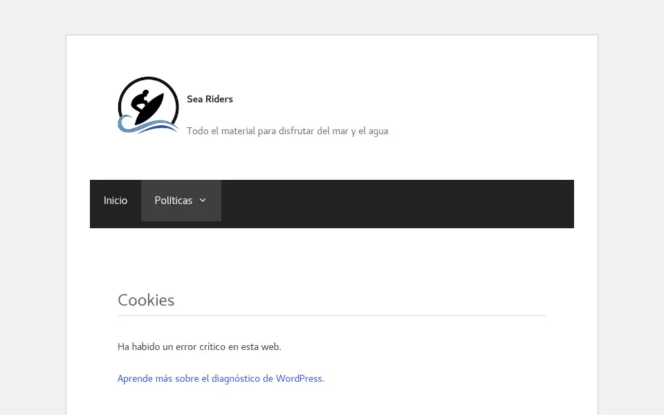 Screenshot of seariders.es
