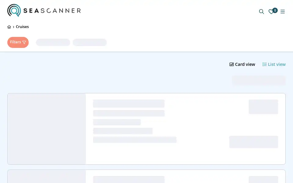 Screenshot of seascanner.com