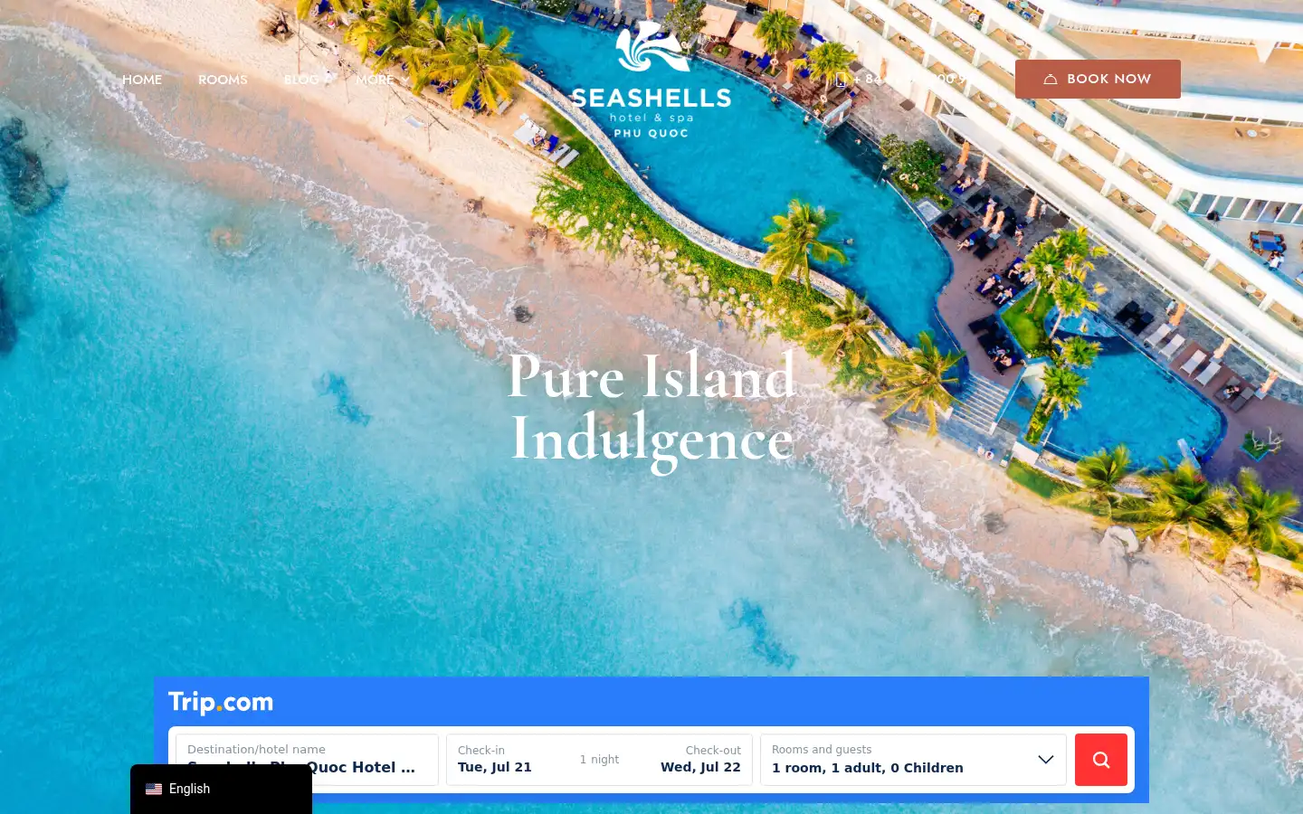 Screenshot of seashellsphuquochotel.com