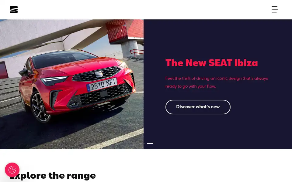 Screenshot of seat.co.uk