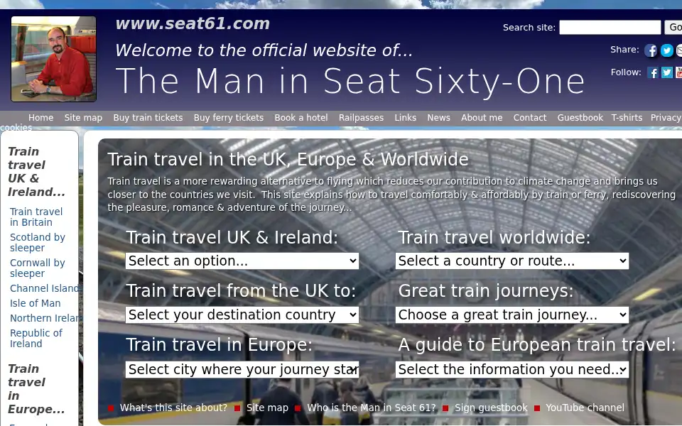 Screenshot of seat61.com