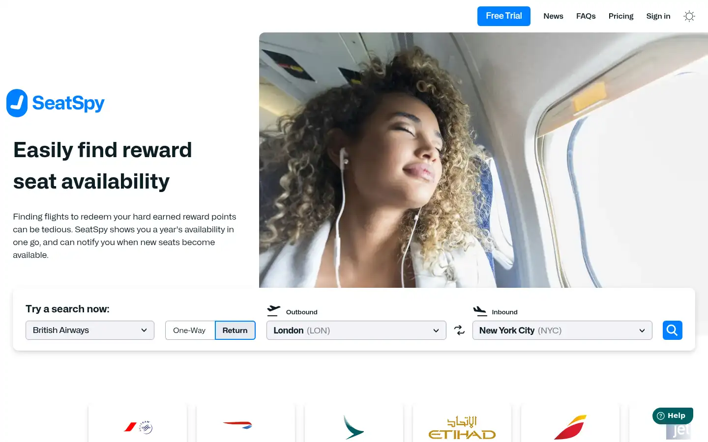 Screenshot of seatspy.com