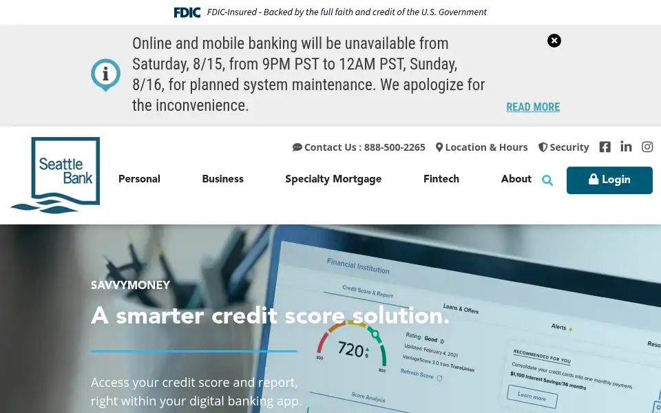 Screenshot of seattlebank.com