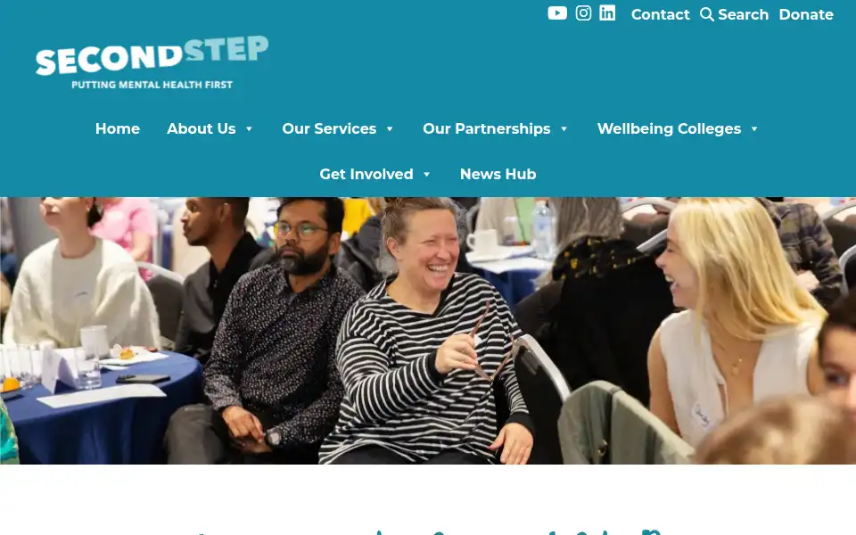 Screenshot of second-step.co.uk