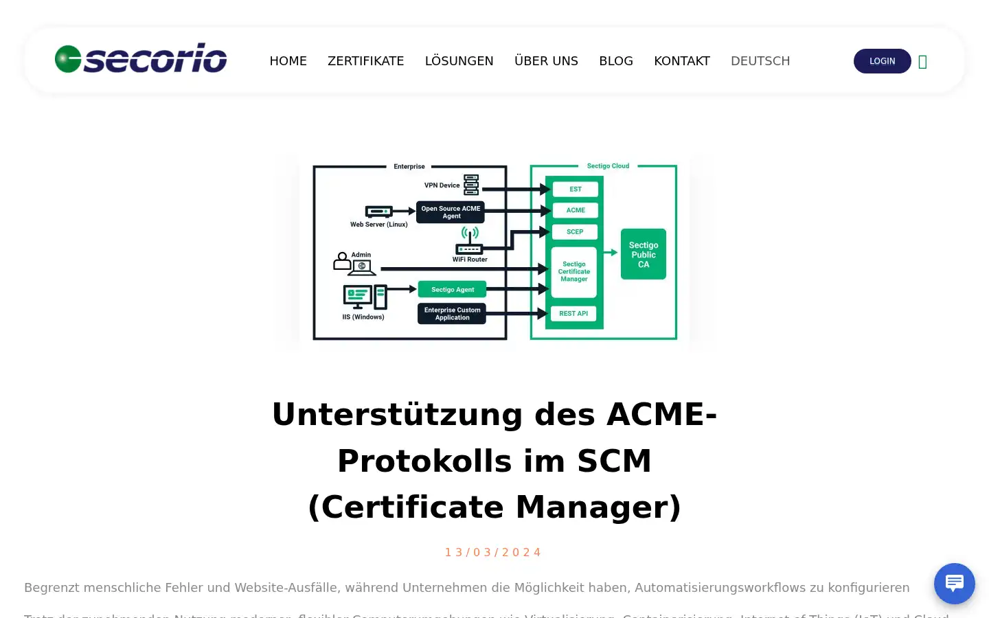 Screenshot of secorio.com