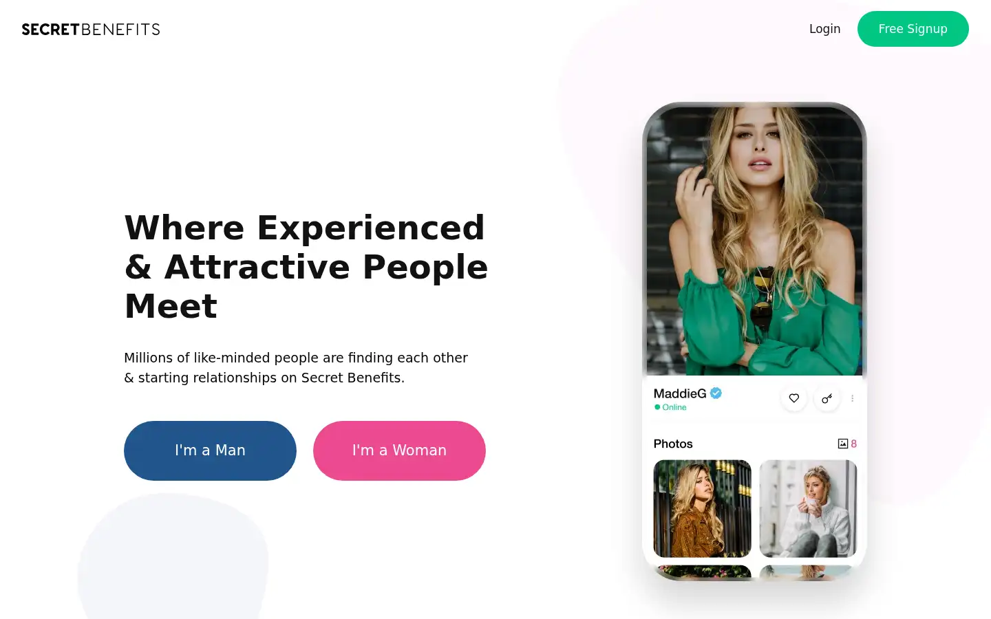 Screenshot of secretbenefits.com