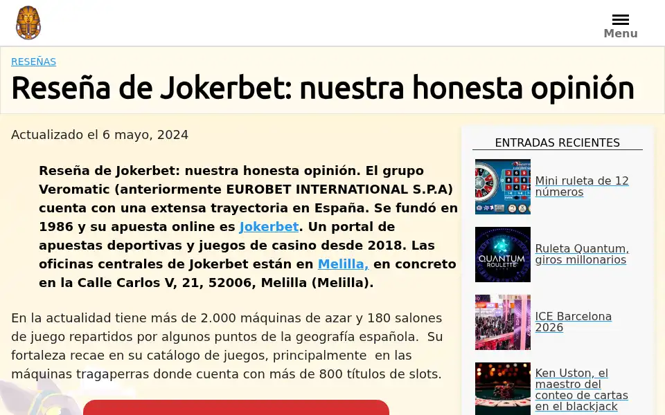Screenshot of secretcasinotips.com