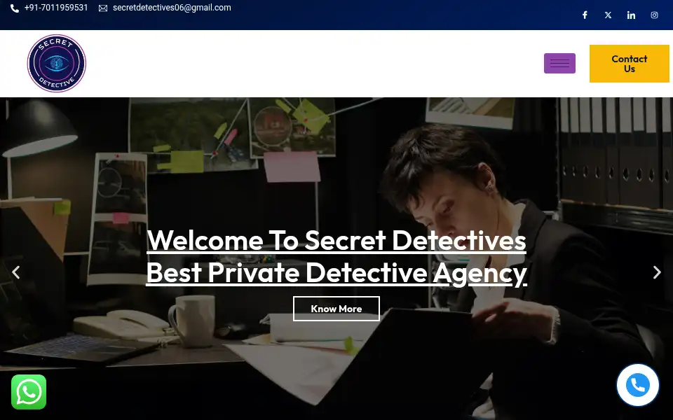 Screenshot of secretdetectives.com
