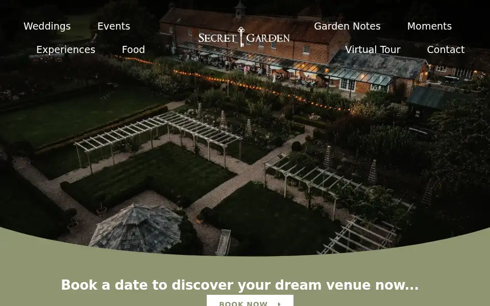 Screenshot of secretgardenkent.co.uk