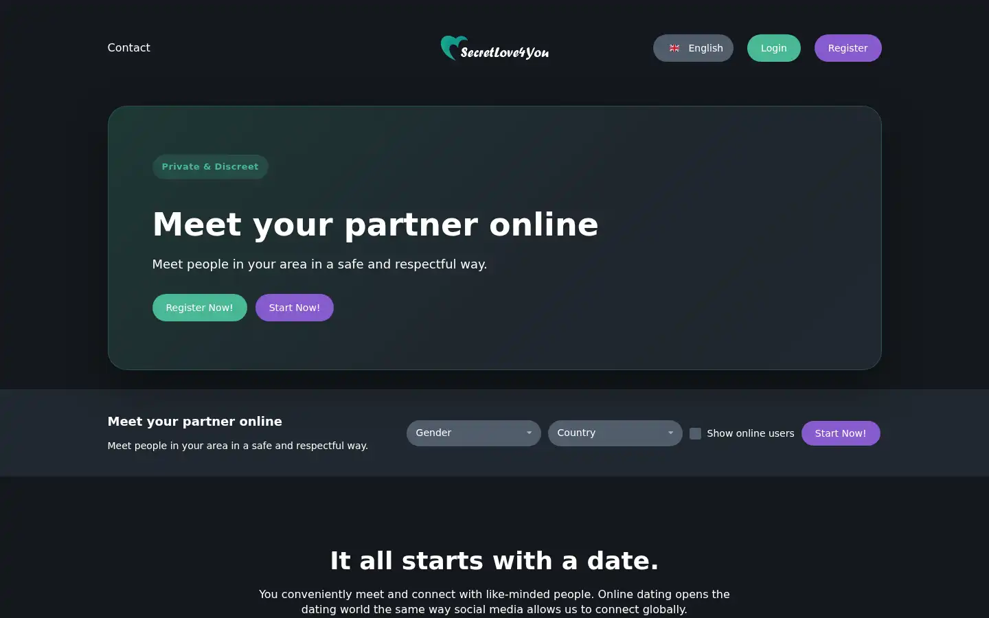 Screenshot of secretlove4you.com