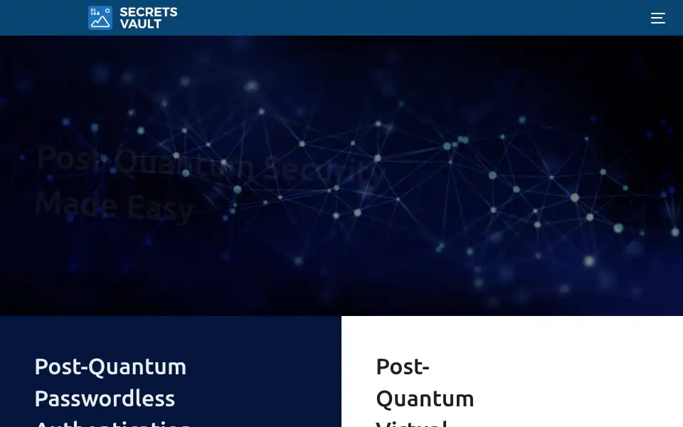 Screenshot of secretsvault.xyz