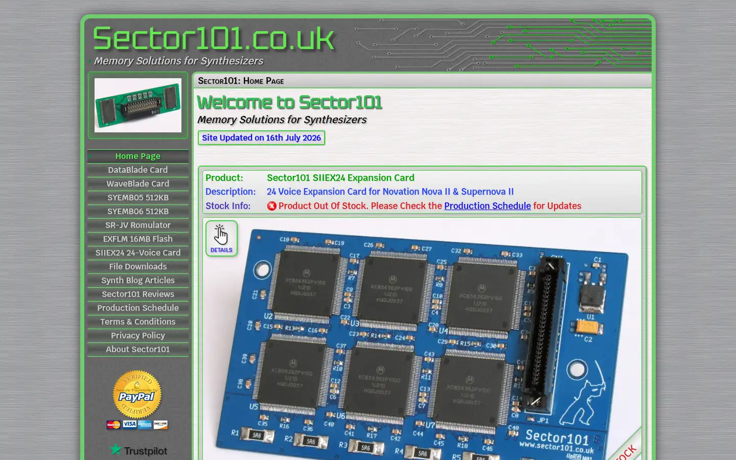 Screenshot of sector101.co.uk