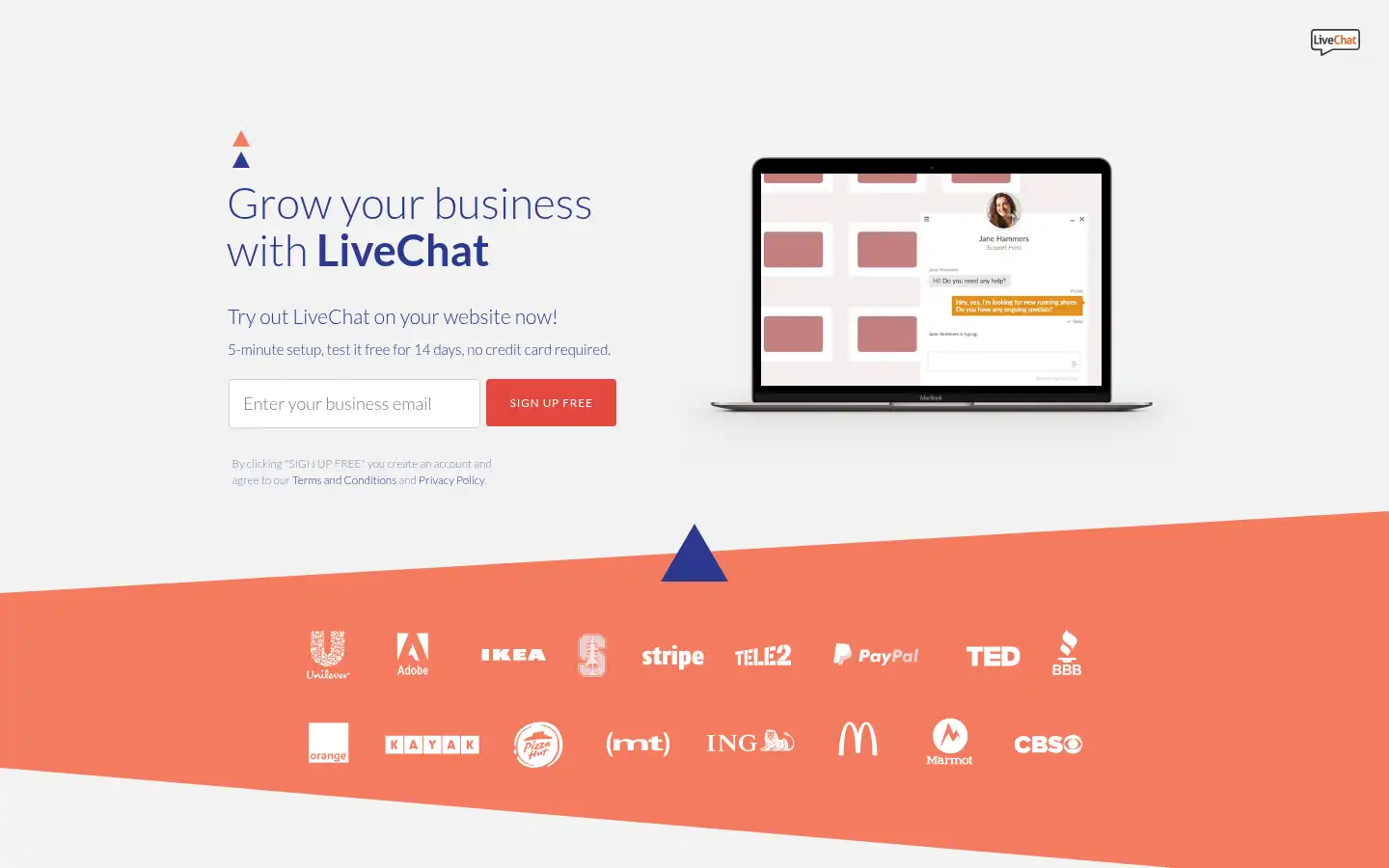 Screenshot of secure.livechatinc.com